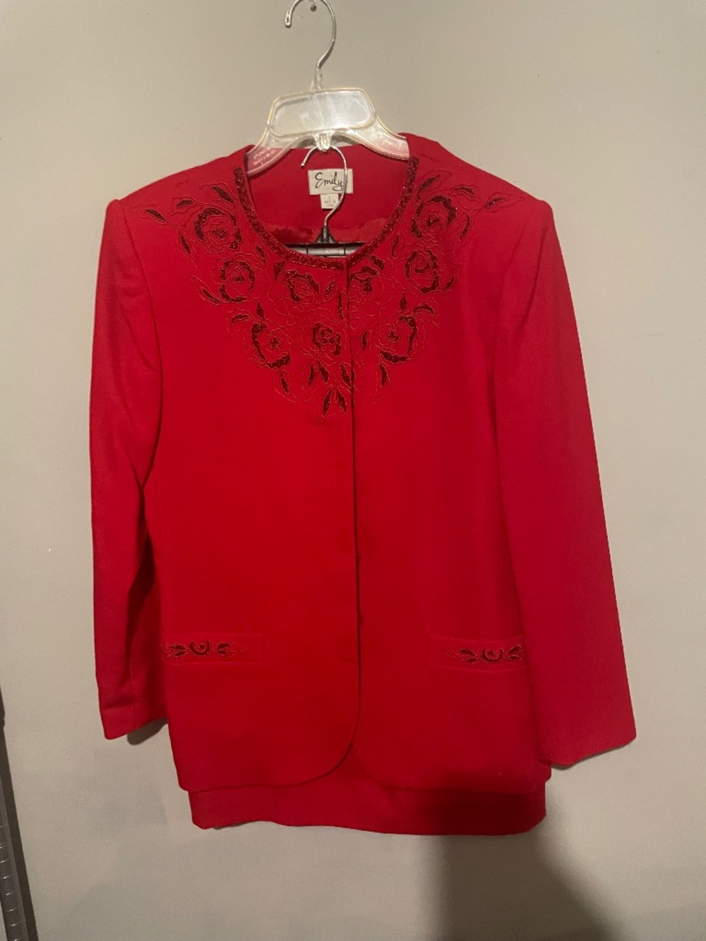 Emily women’s size 8 red skirt suit